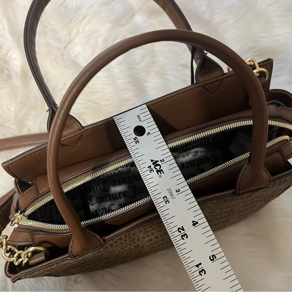 Juicy Couture‎ Brown Chestnut Chino and Tan Modern Chic Satchel Handbag